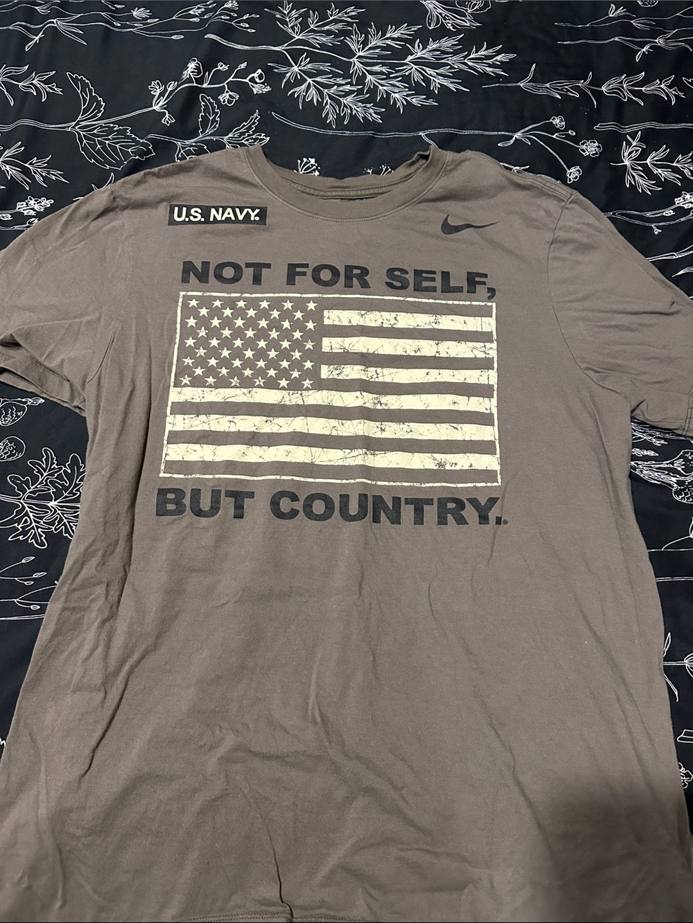 Nike Men's Brown U.S. Navy Graphic Short Sleeve Tee